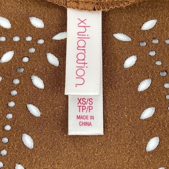 Xhilaration Cardigan Womens XS/S Brown Fringe Open Front - Picture 2 of 10